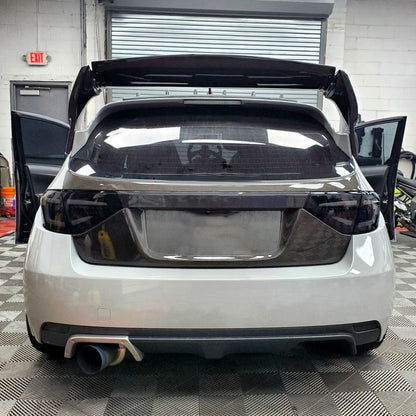 2008-2014 Subaru Impreza WRX Hatchback LED Sequential Tube Tail Lights (Glossy Black Housing/Dark Smoked Lens)