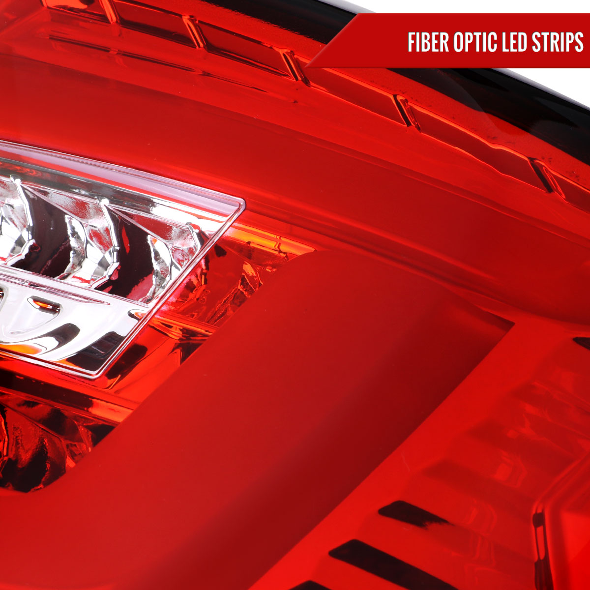 2008-2014 Subaru Impreza WRX Hatchback LED Sequential Tube Tail Lights (Chrome Housing/Red Lens)