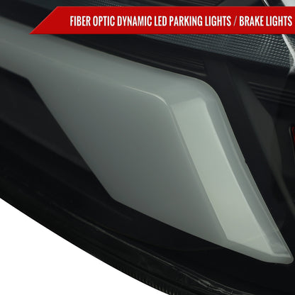 2015-2021 Subaru WRX STi Tail Light w/ Sequential LED Turn SignaL and LED Side Marker Brake Reverse (Black Housing / Smoked Lens)