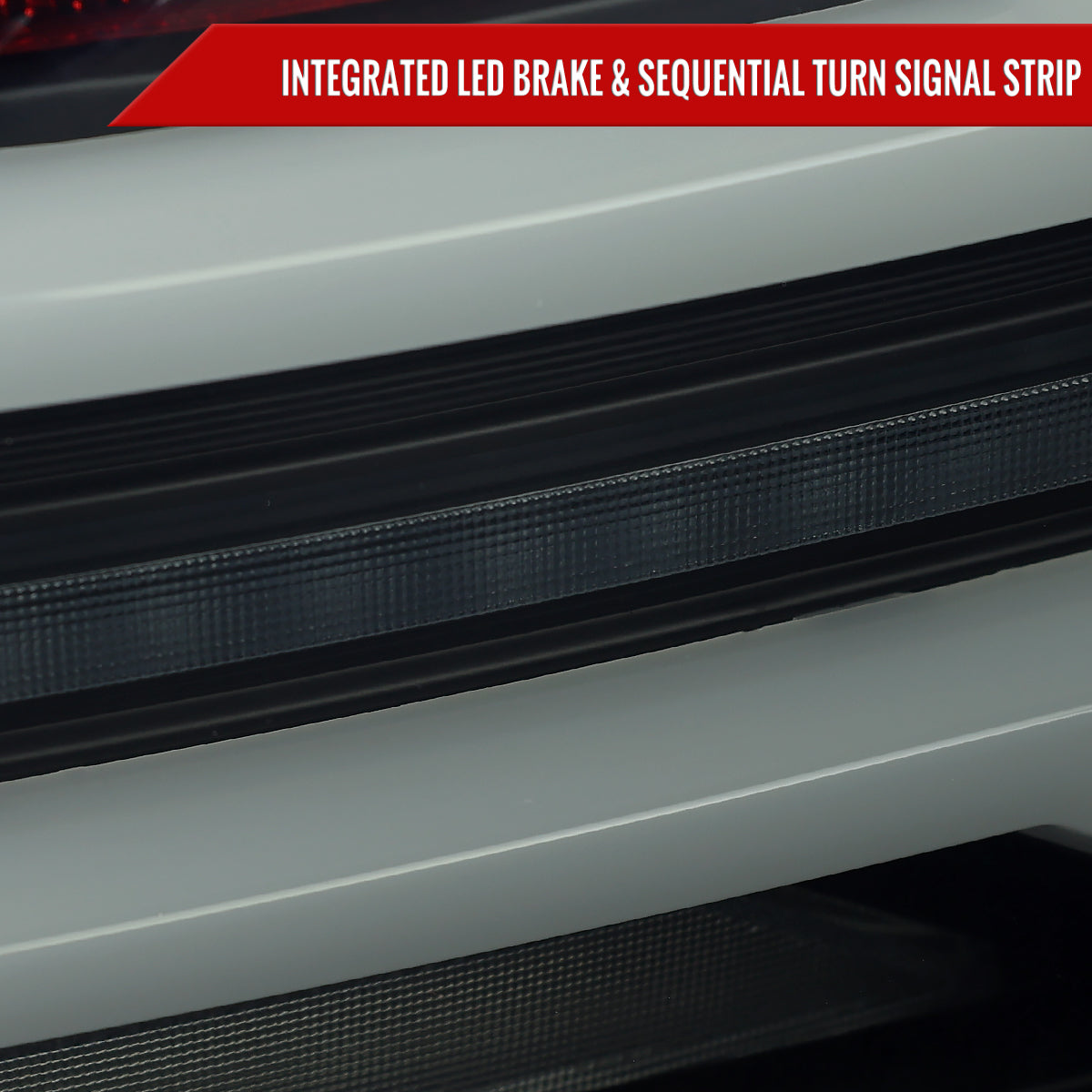 2015-2021 Subaru WRX STi Tail Light w/ Sequential LED Turn SignaL and LED Side Marker Brake Reverse (Black Housing / Smoked Lens)