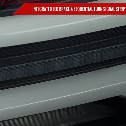 2015-2021 Subaru WRX STi Tail Light w/ Sequential LED Turn SignaL and LED Side Marker Brake Reverse (Black Housing / Smoked Lens)