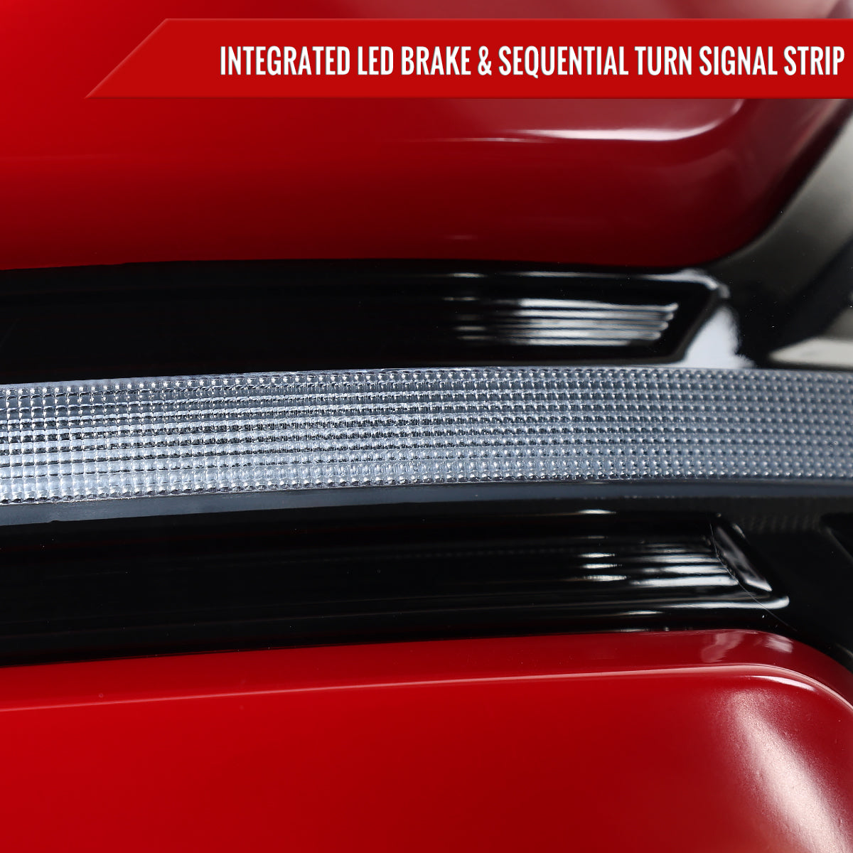 2015-2021 Subaru WRX STi Tail Light w/ Sequential LED Turn SignaL and LED Side Marker Brake Reverse (Glossy Black Housing / Clear Lens)