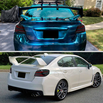 2015-2021 Subaru WRX STi Tail Light w/ Sequential LED Turn SignaL and LED Side Marker Brake Reverse (Glossy Black Housing / Clear Lens)