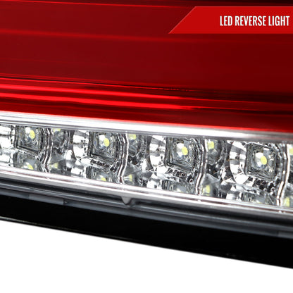 2015-2021 Subaru WRX Sequential White Bar LED Tail Lights (Chrome Housing/Red Lens)