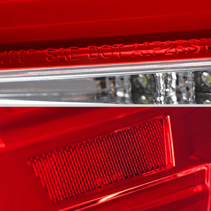 2015-2021 Subaru WRX Sequential White Bar LED Tail Lights (Chrome Housing/Red Lens)