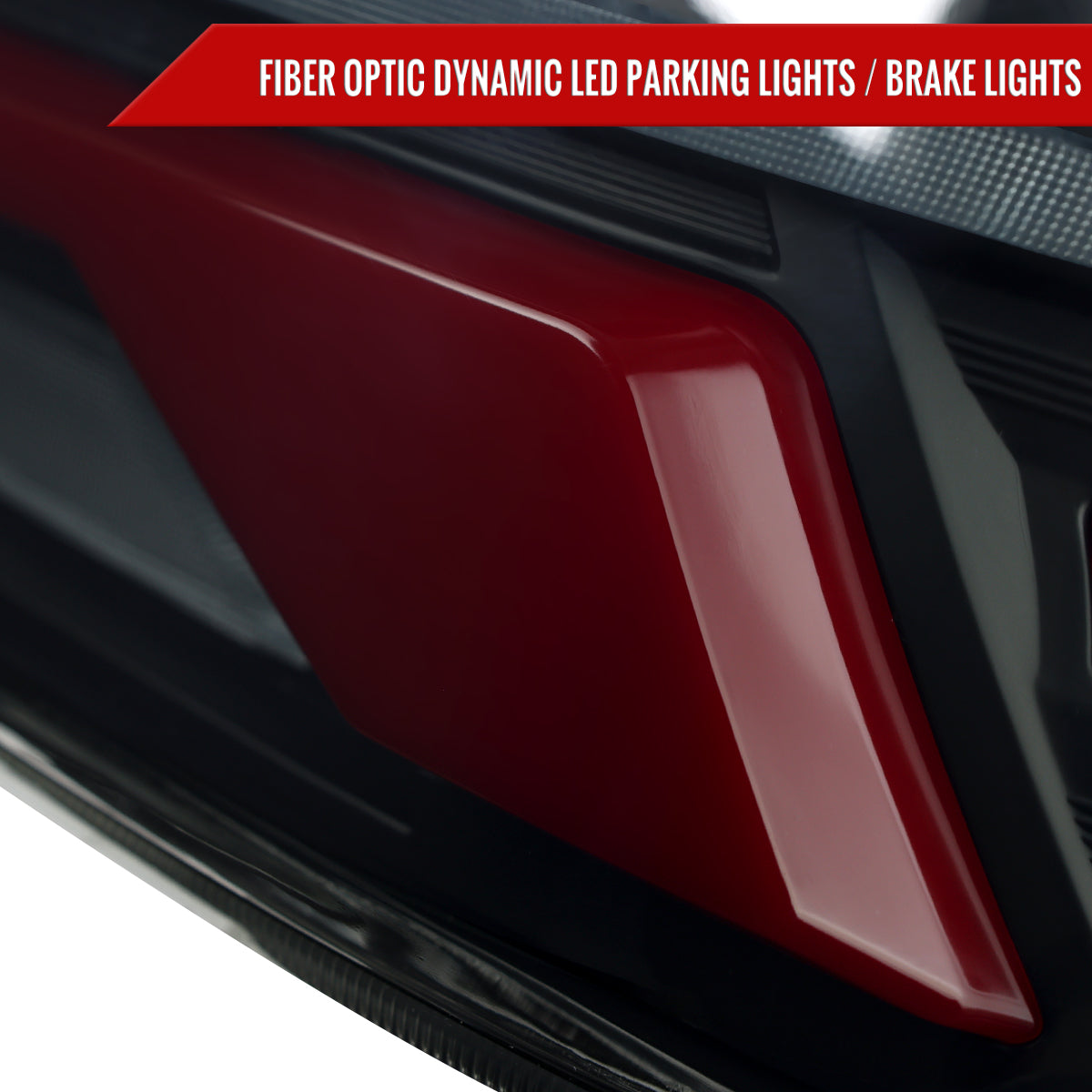 2015-2021 Subaru WRX STi Tail Light w/ Sequential Turn Signal LED Strip and LED Side Marker Brake Reverse (Matte Black Housing / Smoked Lens)