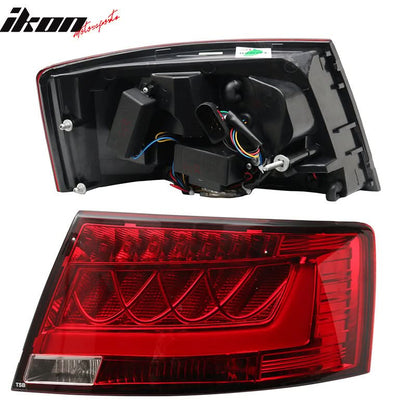 Fits 05-08 Audi A6 S6 Rear Tail Light Lamp Housing Red Clear Lens Pair