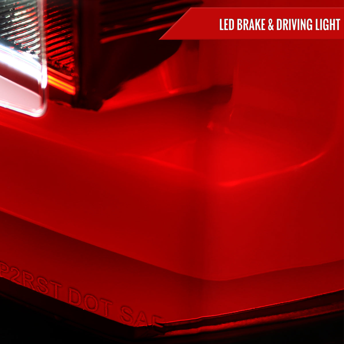 2015-2020 GMC Yukon/Yukon XL Denali SLE/SLT LED Tail Lights (Chrome Housing/Red Clear Lens)