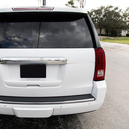 2015-2020 GMC Yukon/Yukon XL Denali SLE/SLT LED Tail Lights (Chrome Housing/Red Clear Lens)
