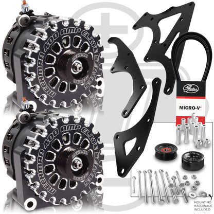 Mechman 800 Amp Black Dual Alternator Kit for 2014 - 2018 GM Trucks