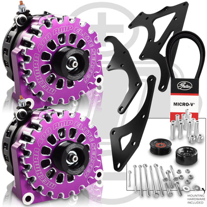 Mechman 800 Amp Purple Dual Alternator Kit for 2014 - 2018 GM Trucks