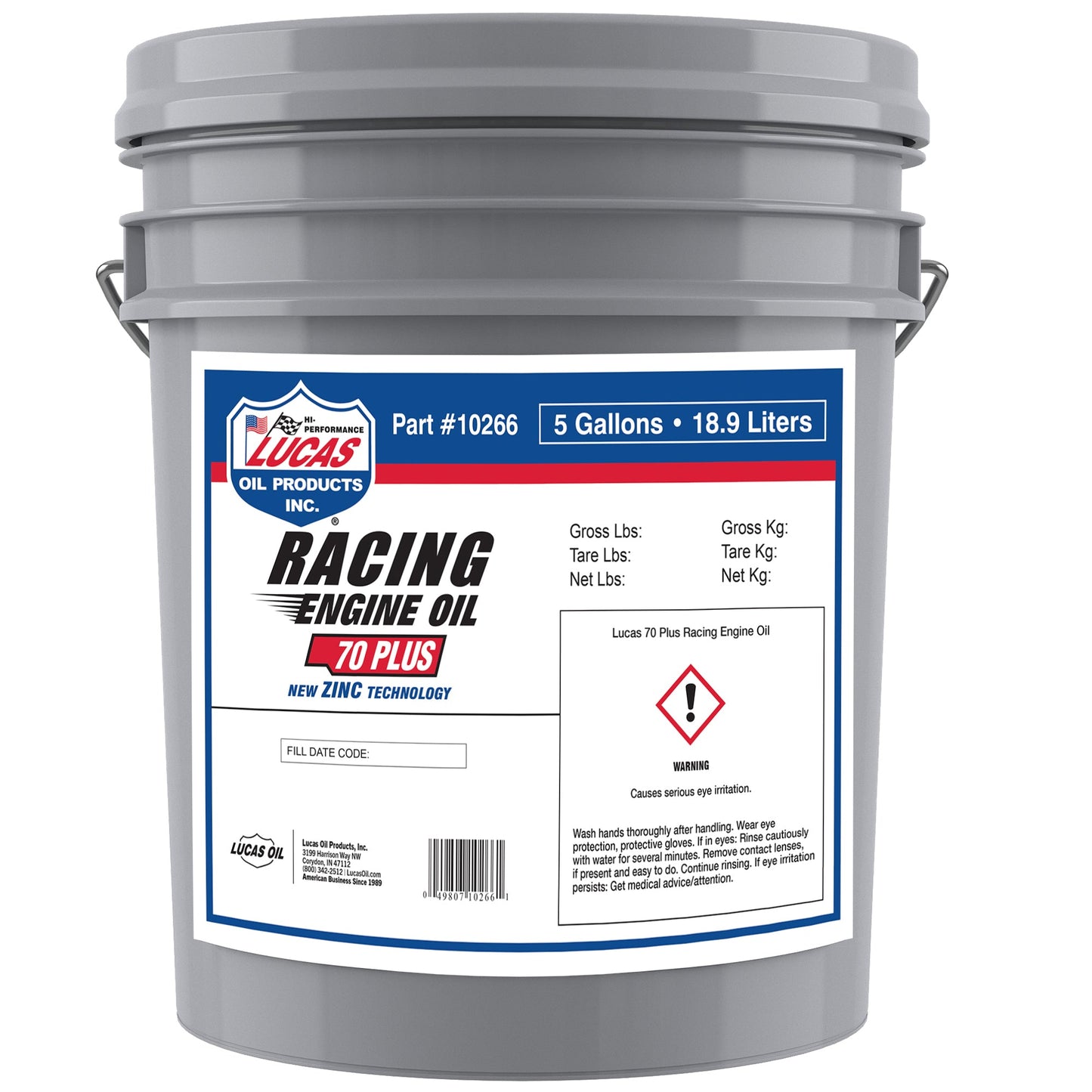 70 Plus Racing Motor Oil 5 Gallon Pail