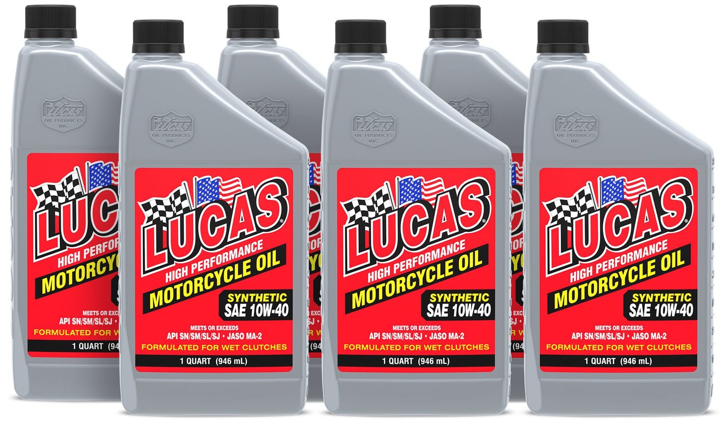 Motorcycle Oil 10w40 Synthetic Case 6x1 Quart