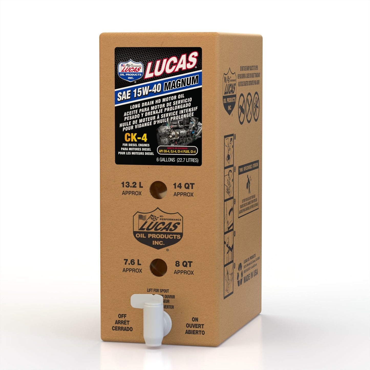 SAE 15W40 CK-4 Truck Oil 6 Gallon Bag In Box