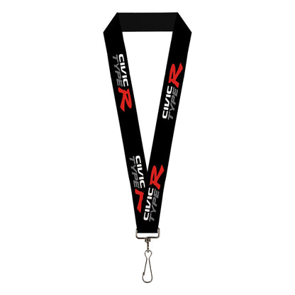 Lanyard - 1.0" - CIVIC TYPE R Black/White/Gray/Red