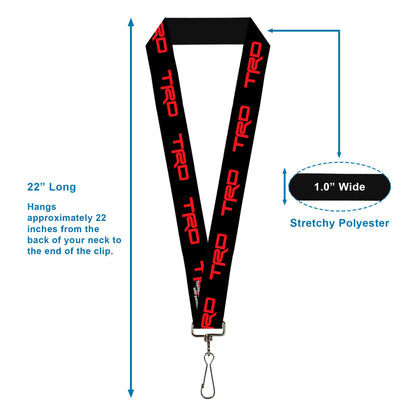 Lanyard - 1.0" - Toyota Racing Development TRD Logo Black/Red