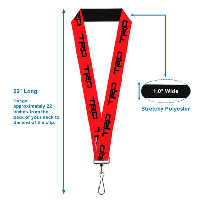 Lanyard - 1.0" - Toyota Racing Development TRD Logo Red/Black
