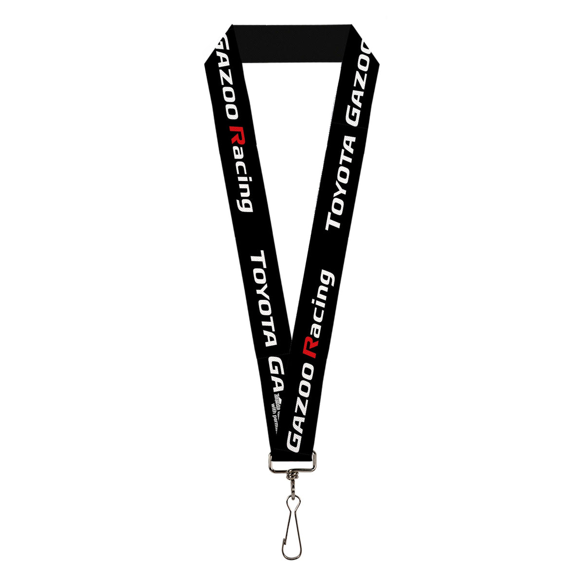 Lanyard - 1.0" - TOYOTA GAZOO RACING Text Logo Black/White/Red