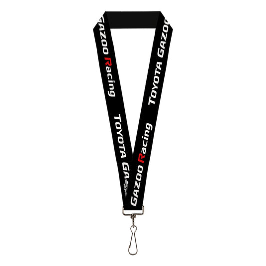 Lanyard - 1.0" - TOYOTA GAZOO RACING Text Logo Black/White/Red