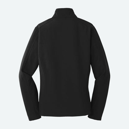 Black Ladies Soft Shell Jacket - Water Repellent