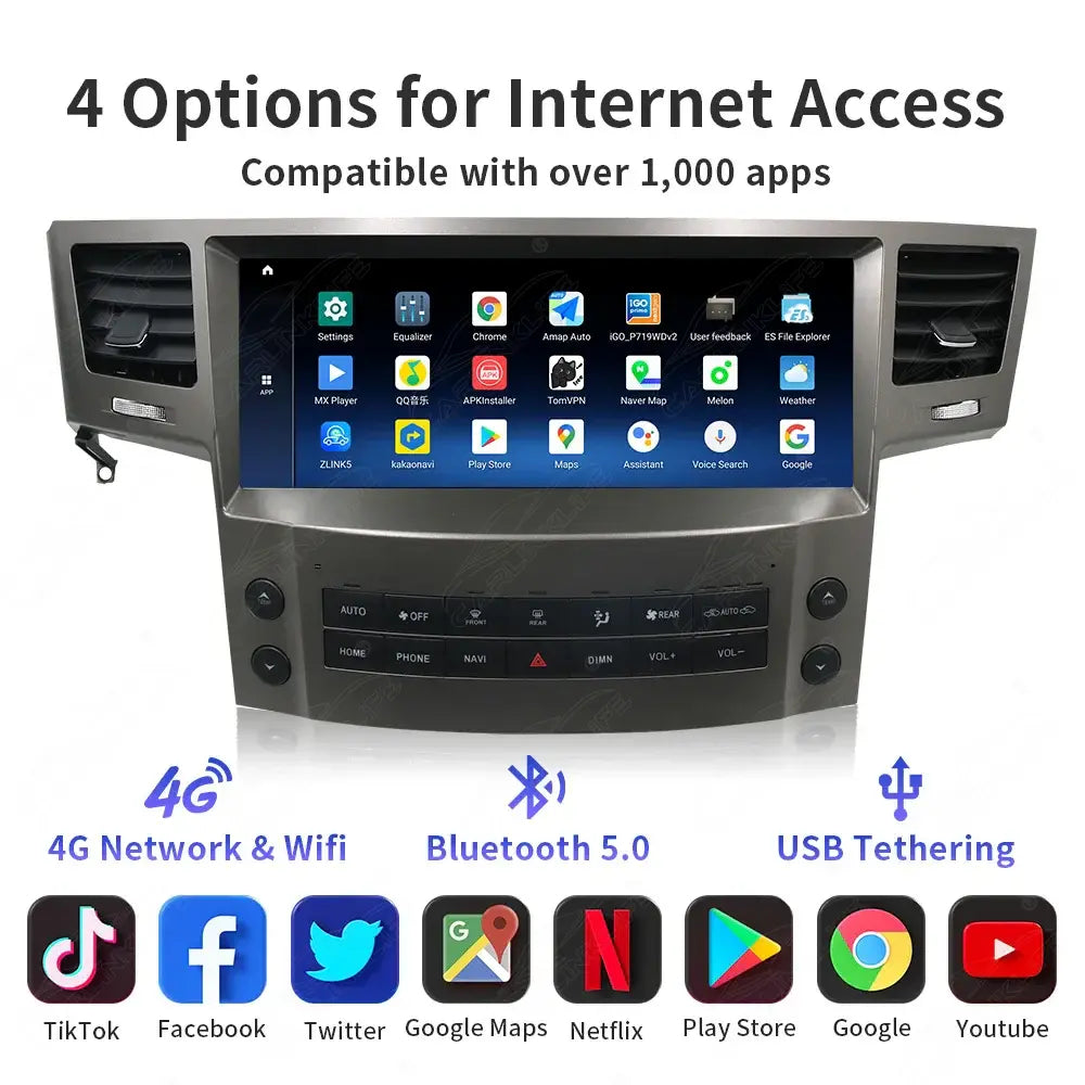 12.3 inch Android Car Radio For Lexus LX570 2007-2015 Car Stereo CarPlay Multimedia Player