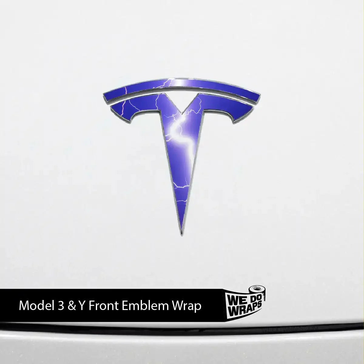 Lightning Tesla Emblem Decals (Front + Back) | Model Y