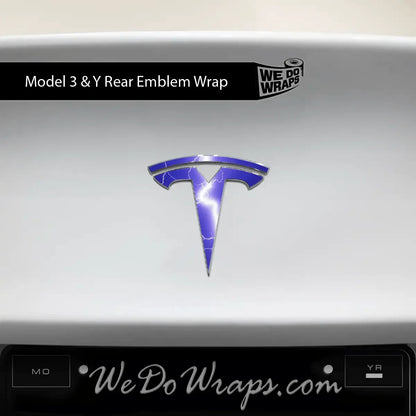Lightning Tesla Emblem Decals (Front + Back) | Model Y