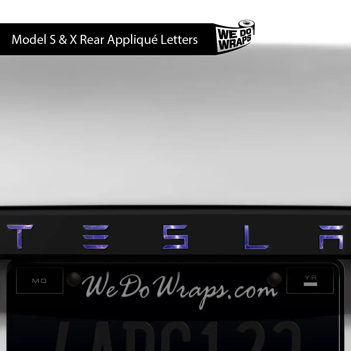 Lightning Tesla Emblem Decals (Front + Back) | Model X
