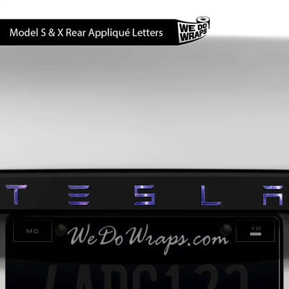 Lightning Tesla Emblem Decals (Front + Back) | Model X