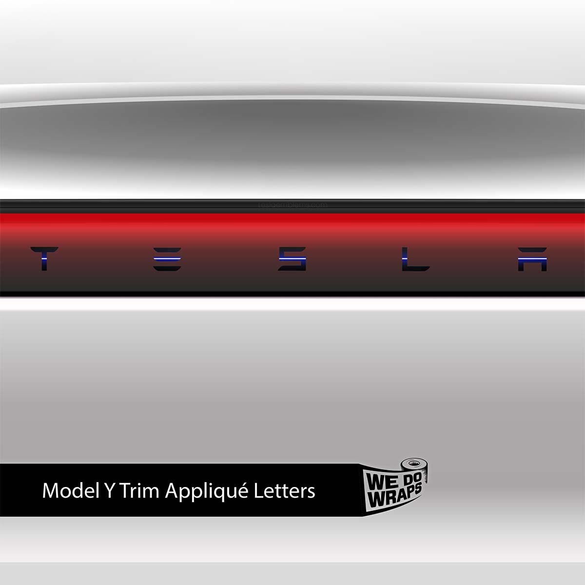 Blue Laser Sword Tesla Emblem Decals (Front + Back) | Model Y