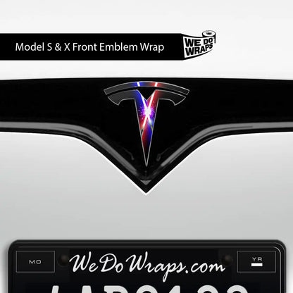 Laser Sword Clash Tesla Emblem Decals (Front + Back) | Model X