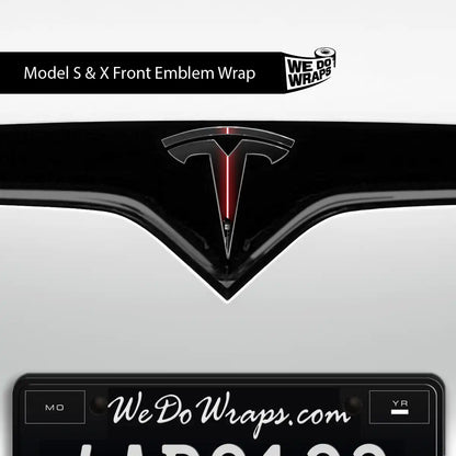 Red Laser Sword Tesla Emblem Decals (Front + Back) | Model X