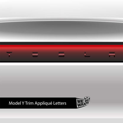 Red Laser Sword Tesla Emblem Decals (Front + Back) | Model Y