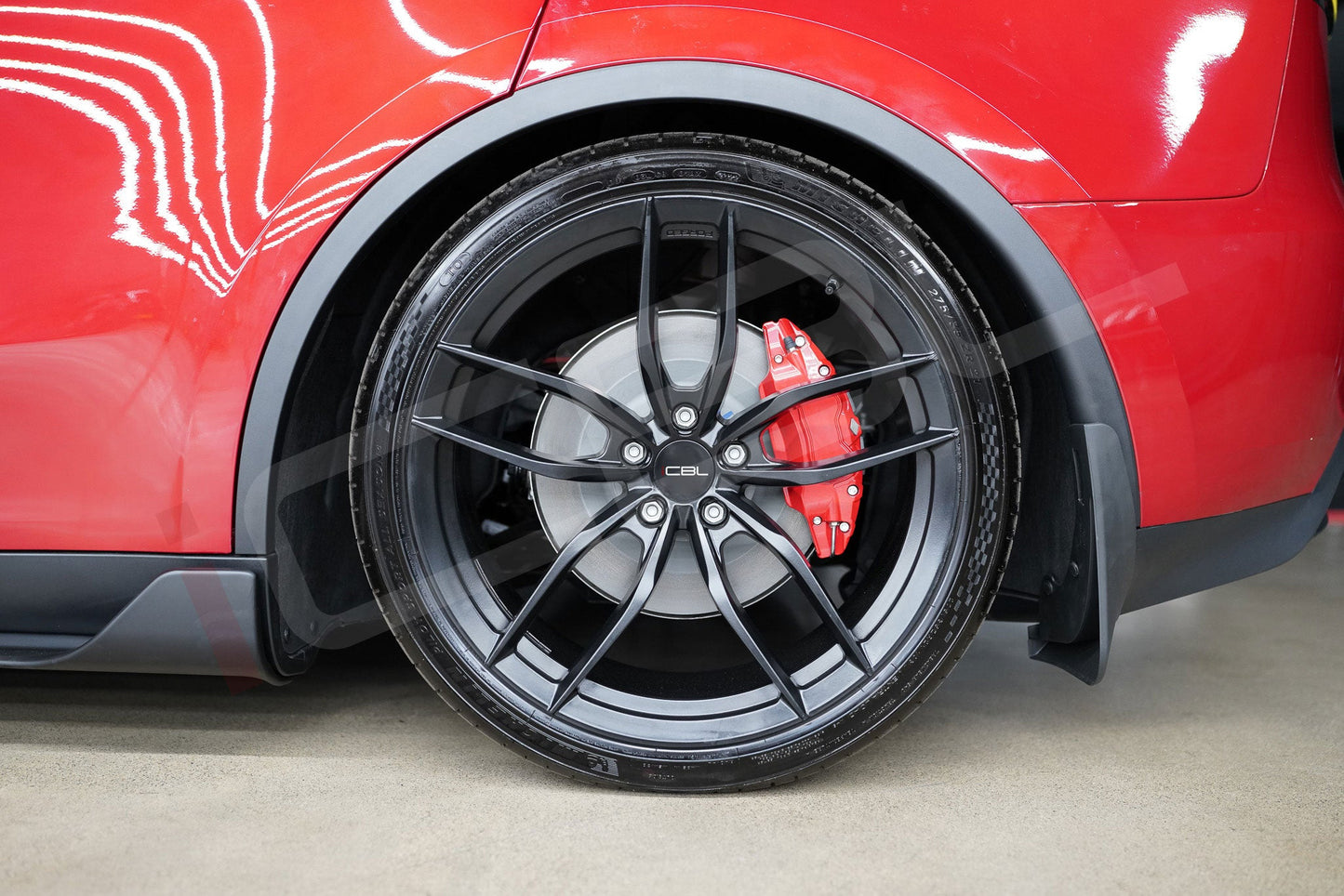 Tesla Model Y Brake Caliper Covers Aluminum Front & Rear RED 19-24 (4PCS)