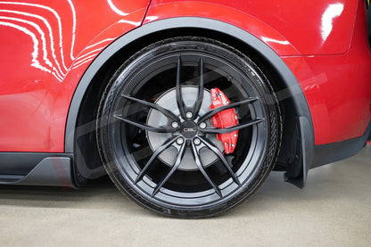 Tesla Model Y Brake Caliper Covers Aluminum Front & Rear RED 19-24 (4PCS)