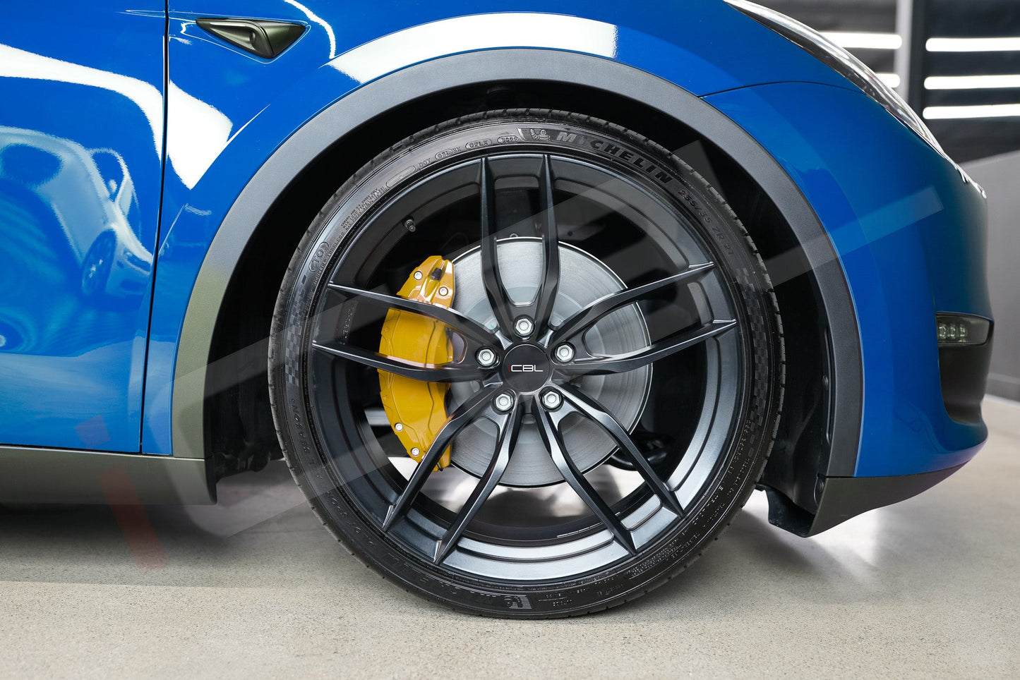 Tesla Model Y Brake Caliper Covers Aluminum Front & Rear YELLOW 19-24 (4PCS)