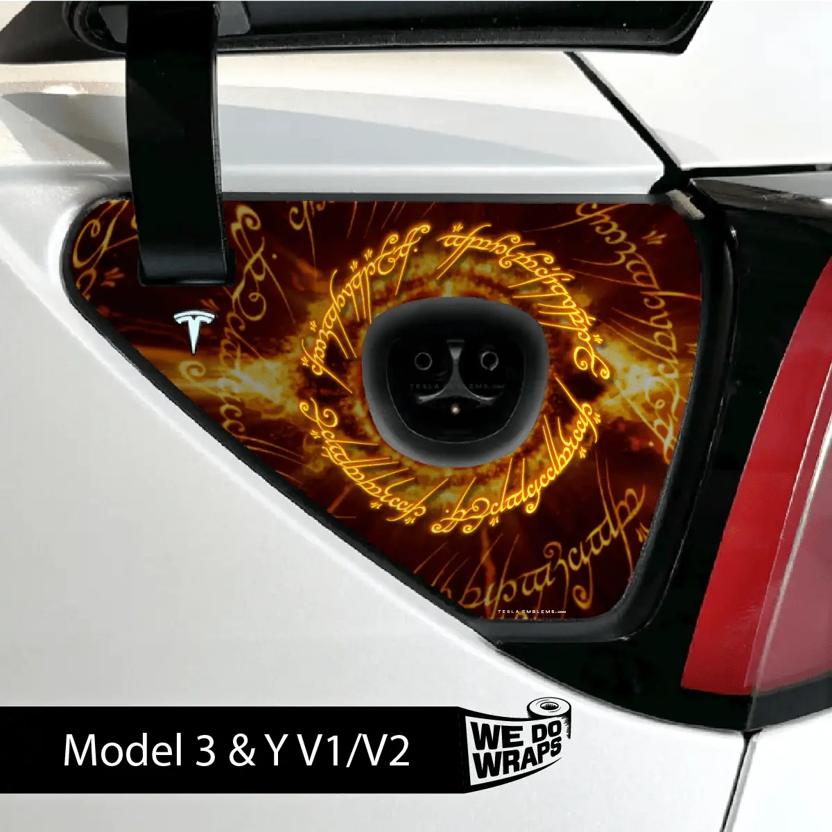 One Ring Tesla Charge Port Wrap | Model 3