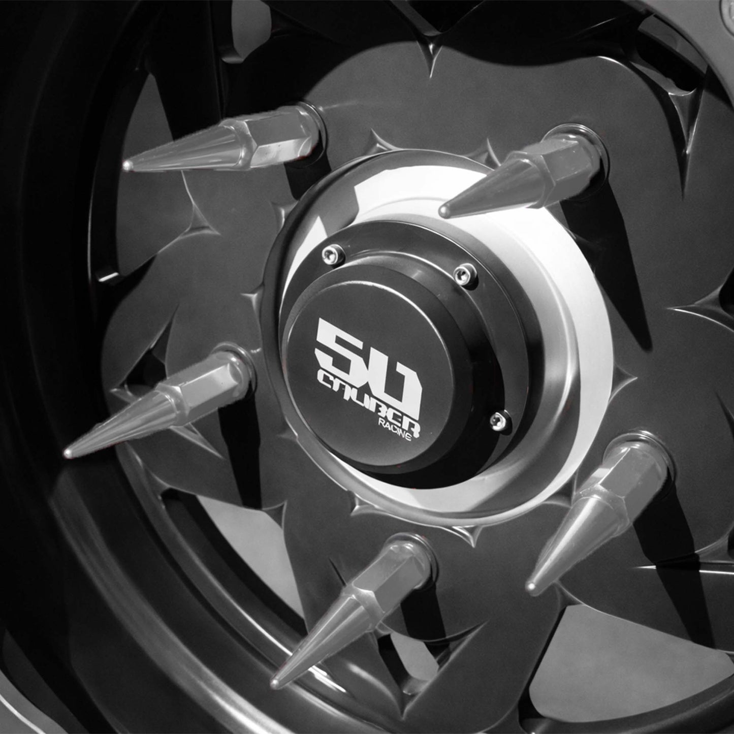 10x1.25mm Extended Spike Lug Nuts - 60 Degree Taper Seat