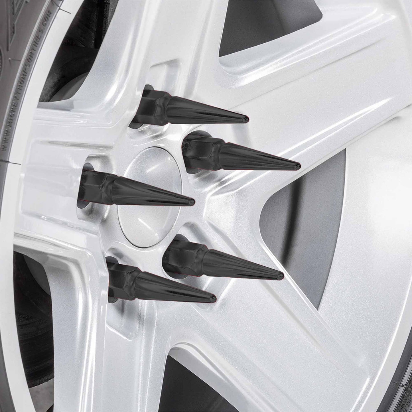 10x1.25mm Extended Spike Lug Nuts - 60 Degree Taper Seat