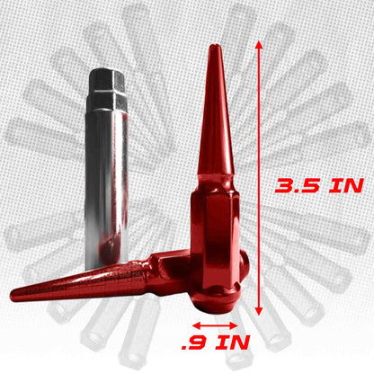 9/16 Extended Spike Lug Nuts - 60 Degree Taper Seat