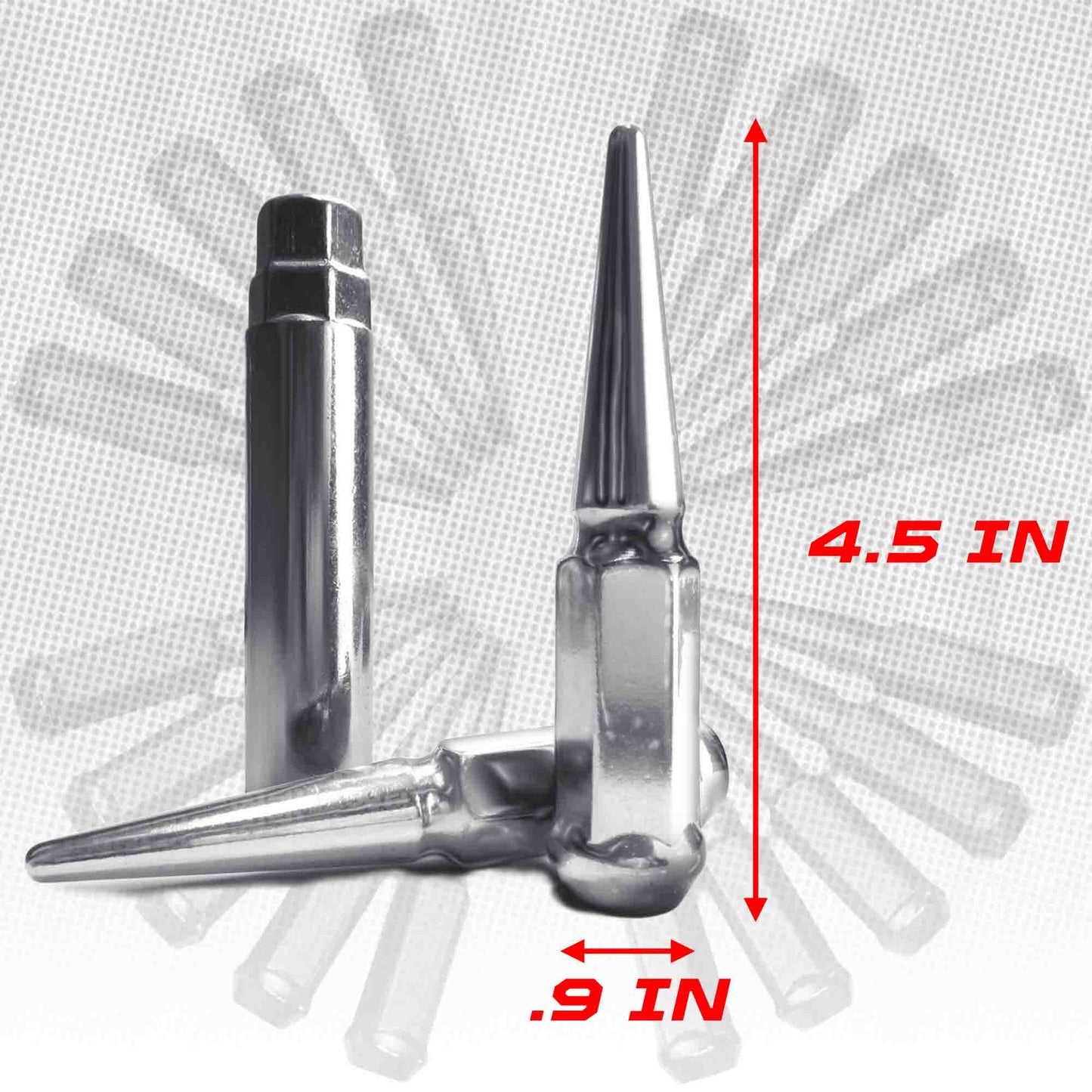 14x1.5mm Extended Spike Lug Nuts - 60 Degree Taper Seat