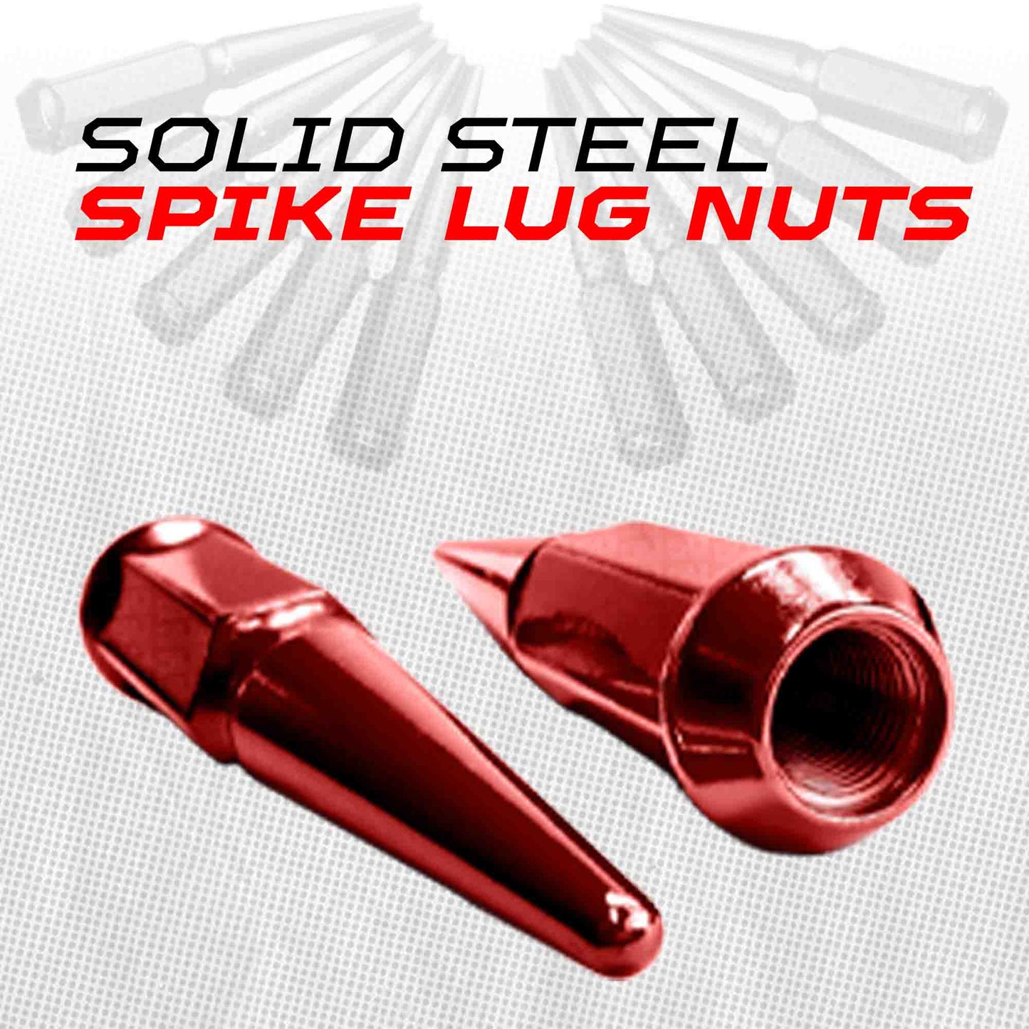 3/8-24 Extended Spike Lug Nuts - 60 Degree Taper Seat