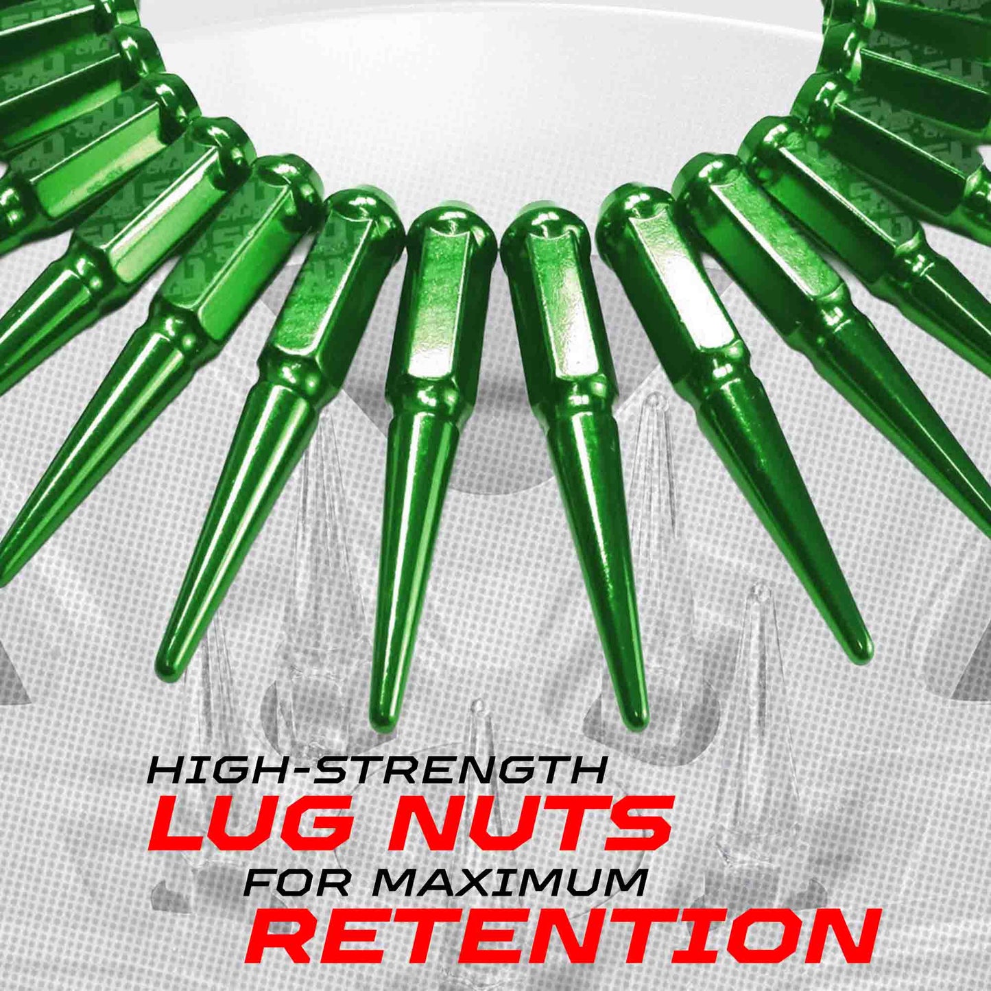 3/8-24 Extended Spike Lug Nuts - 60 Degree Taper Seat