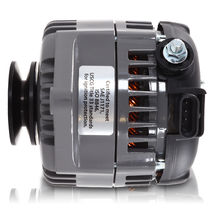 Mechman 170 Amp Marine Alternator Ski / Wake Boats 12SI 6.61in Bolt Pattern - V-Belt Pulley