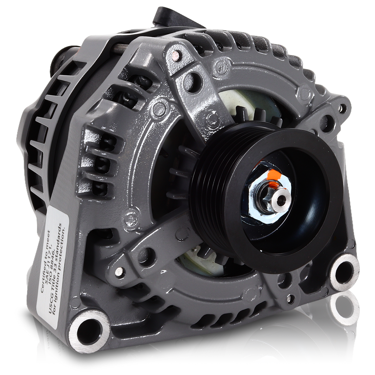 Mechman 170 Amp Marine High Output Alternator for Late Model GM LS Engines