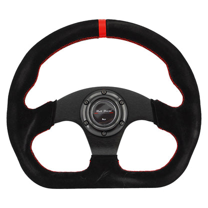 Universal Lightweight Flat Racing Billet 6-Bolt Steering Wheel