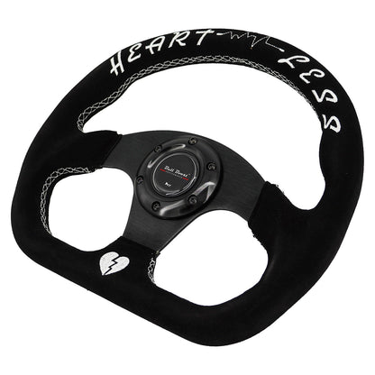 Flat Heart Steering Wheel + Short Hub Adapter Kit For Mazda Miata RX-7 RX-8 MX-3 MX-6