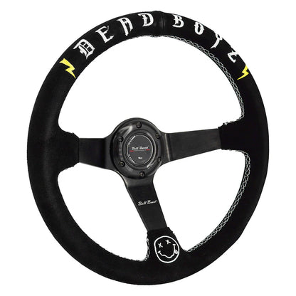 Bull Boost Performance Deadboyz Universal 350mm 3" Deep Dish 6-Bolt Steering Wheel – Black Suede