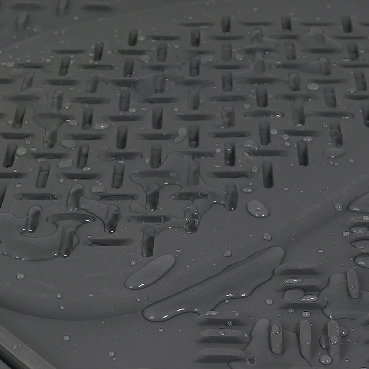 Universal PVC Rubber Floor Mats - 3PC (Gray)