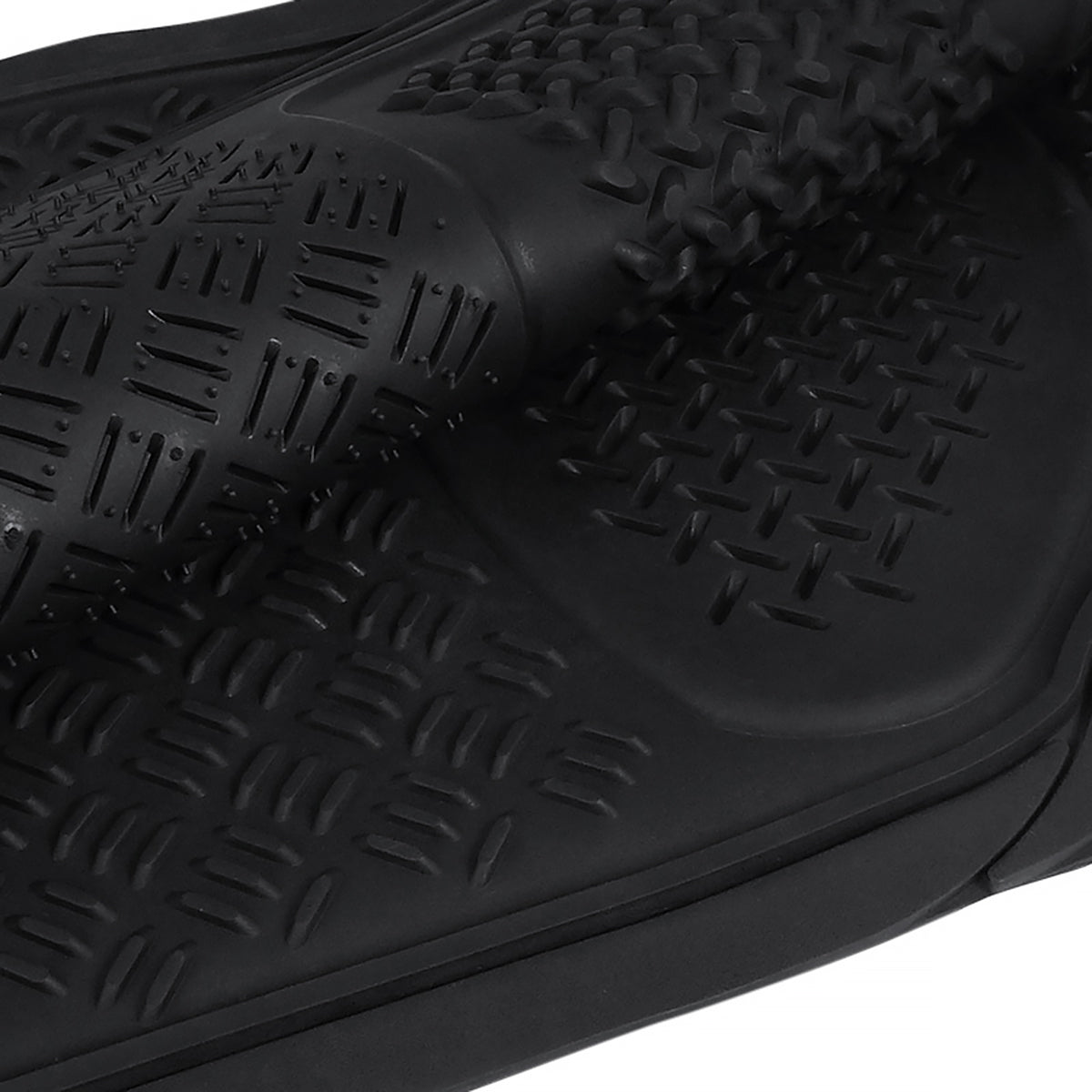 Universal PVC Rubber Non-Slip Floor Mats - 4PC (Black)